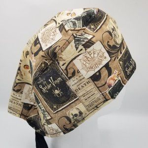 Victorian Gothic Vintage Halloween Scrub Cap